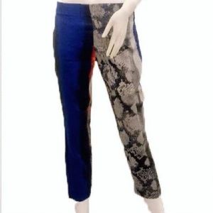 ELIE TAHARI Juliette Ankle Pants Multi Print